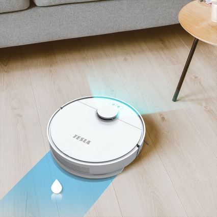 TESLA Electronics RoboStar - Inteligentny robot sprzątający 2w1 2550 mAh Wi-Fi biały