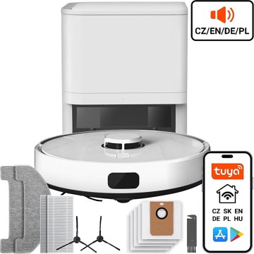 TESLA Electronics RoboStar - Inteligentny robot sprzątający 2w1 2600 mAh Wi-Fi biały