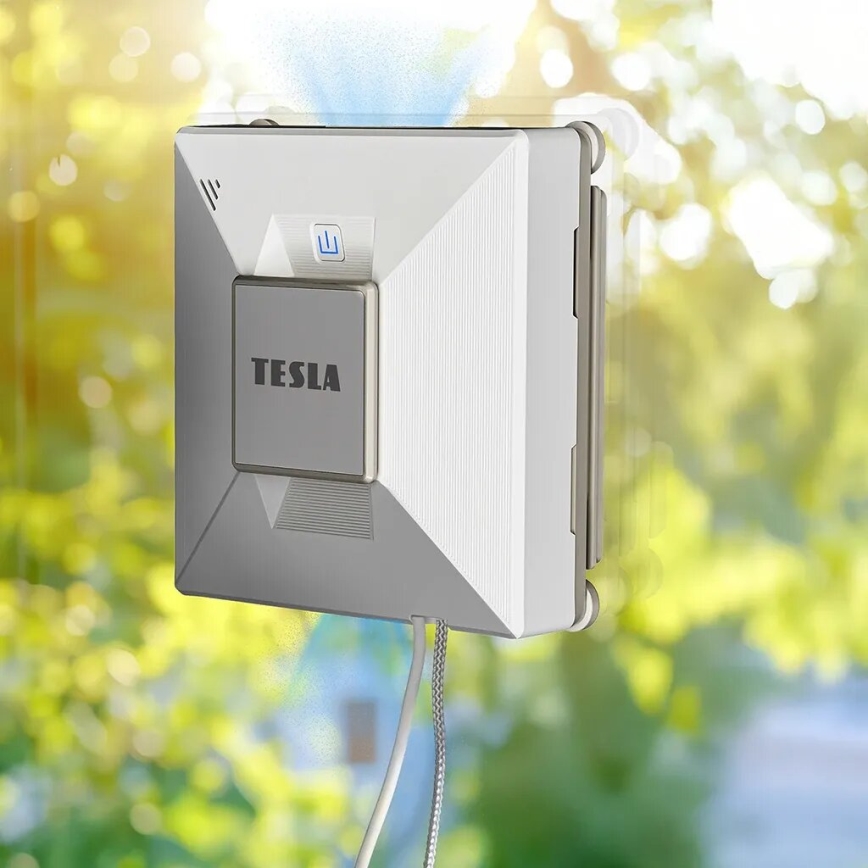 TESLA Electronics RoboStar - Inteligentna myjka do okien z rozpylaczem wody 72W/230V/650 mAh Wi-Fi + zdalne sterowanie