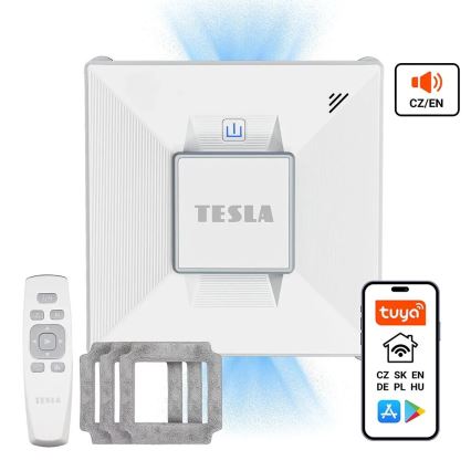 TESLA Electronics RoboStar - Inteligentna myjka do okien z rozpylaczem wody 72W/230V/650 mAh Wi-Fi + zdalne sterowanie