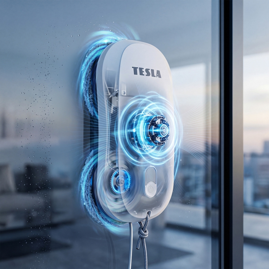 TESLA Electronics RoboStar - Myjka do okien z rozpylaniem wody 72W/230V/500 mAh + zdalne sterowanie