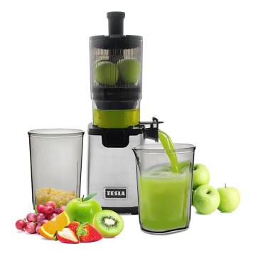 TESLA Electronics SlowJuicer Deluxe - Sokowirówka ślimakowa wolnoobrotowa 250W/230V stal nierdzewna/czarny