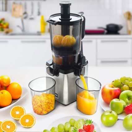 TESLA Electronics SlowJuicer Deluxe - Sokowirówka ślimakowa wolnoobrotowa 250W/230V stal nierdzewna/czarny