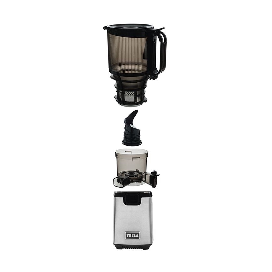 TESLA Electronics SlowJuicer Deluxe - Sokowirówka ślimakowa wolnoobrotowa 250W/230V stal nierdzewna/czarny