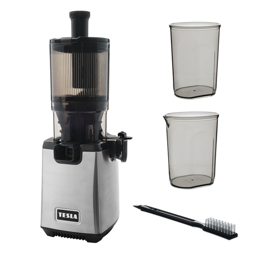 TESLA Electronics SlowJuicer Deluxe - Sokowirówka ślimakowa wolnoobrotowa 250W/230V stal nierdzewna/czarny