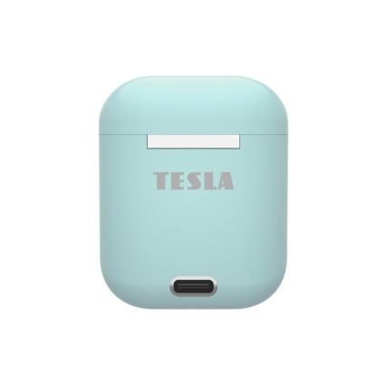 TESLA Electronics - Wireless earphones turkusowy