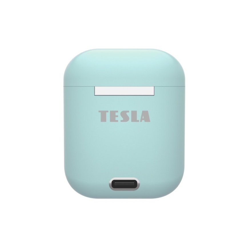 TESLA Electronics - Wireless earphones turkusowy