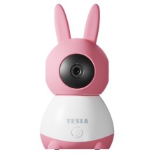 TESLA Smart - Inteligentna kamera 360 Baby Full HD 1080p 5V Wi-Fi różowa