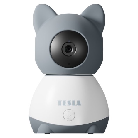 TESLA Smart - Inteligentna kamera 360 Baby Full HD 1080p 5V Wi-Fi szara