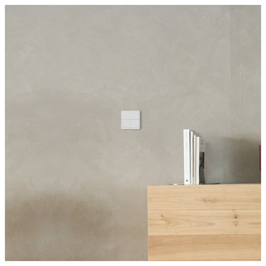TESLA Smart - Inteligentny bezprzewodowy przełącznik domowy 4P 1xCR2430 ZigBee