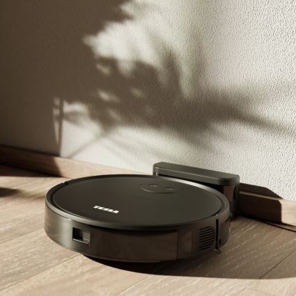 TESLA Smart - Inteligentny robot odkurzający 2w1 2000 mAh Wi-Fi czarne + pilot zdalnego sterowania