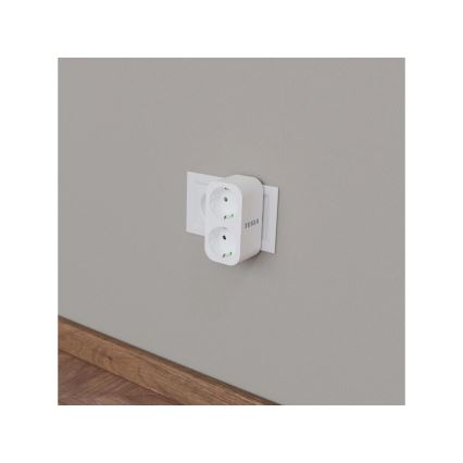 TESLA Smart - Smart rozgałęziacz 2x16A/230V Typ F Wi-Fi Tuya