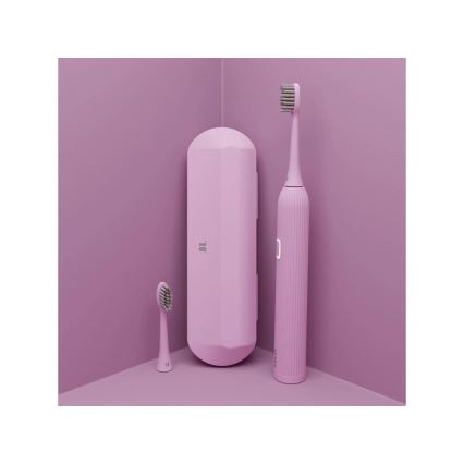 TESLA Smart - Inteligentna soniczna szczoteczka do zębów TS200 DELUXE różowa