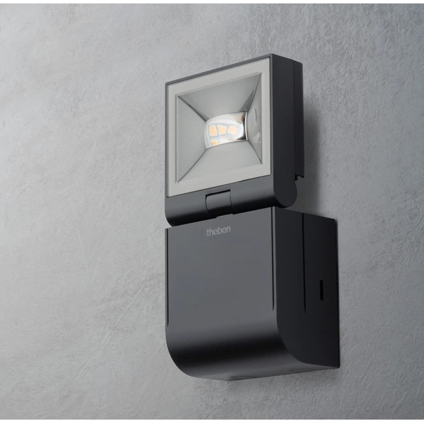 theben - Reflektor ścienny LED/10W/230V czarny IP55