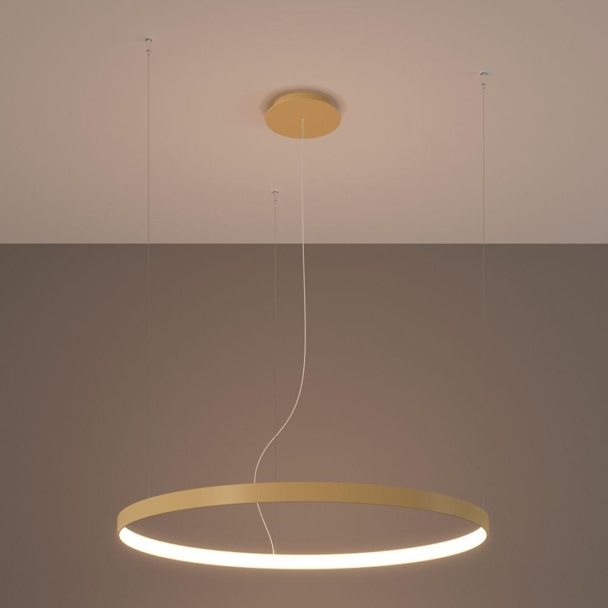 Thoro TH.174 - LED Żyrandol na lince RIO LED/50W/230V CRI 90 3000K śr. 78 cm złoty