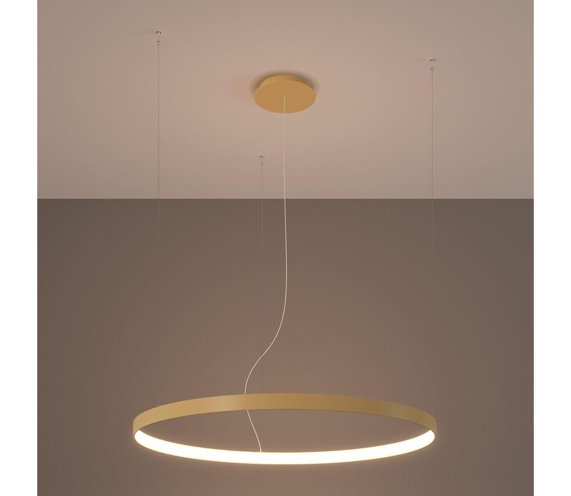 Thoro TH.174 - LED Żyrandol na lince RIO LED/50W/230V CRI90 3000K śr. 78 cm złoty
