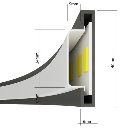 Thoro TH.181 - LED  Żyrandol na lince RIO LED /50W/230V CRI 95 4000K śr. 78 cm złoty