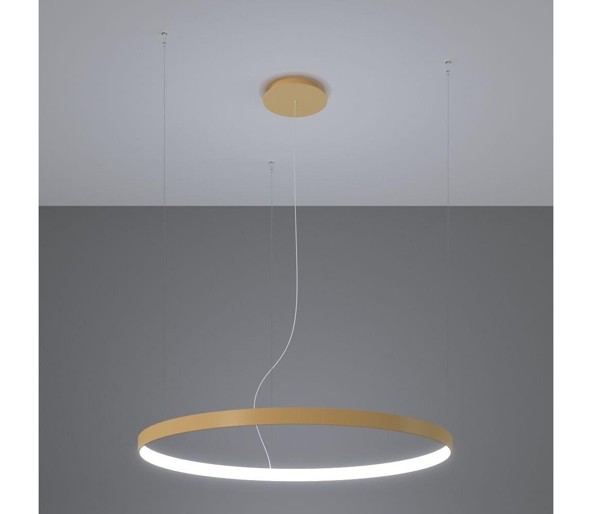 Thoro TH.181 - LED Żyrandol na lince RIO LED /50W/230V CRI95 4000K śr. 78 cm złoty