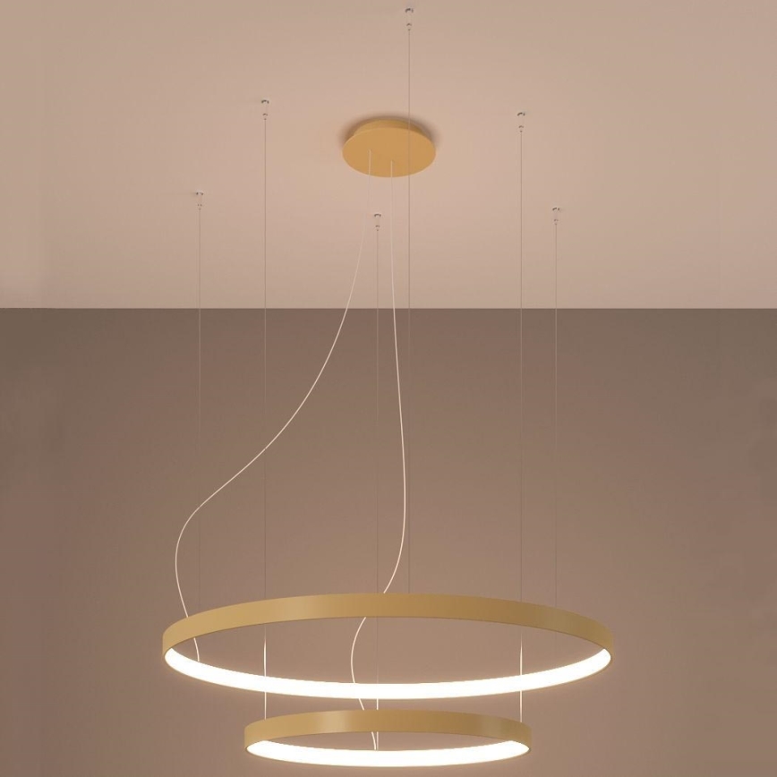 Thoro TH.214 - LED Żyrandol na lince RIO LED/80W/230V CRI 90 3000K złoty