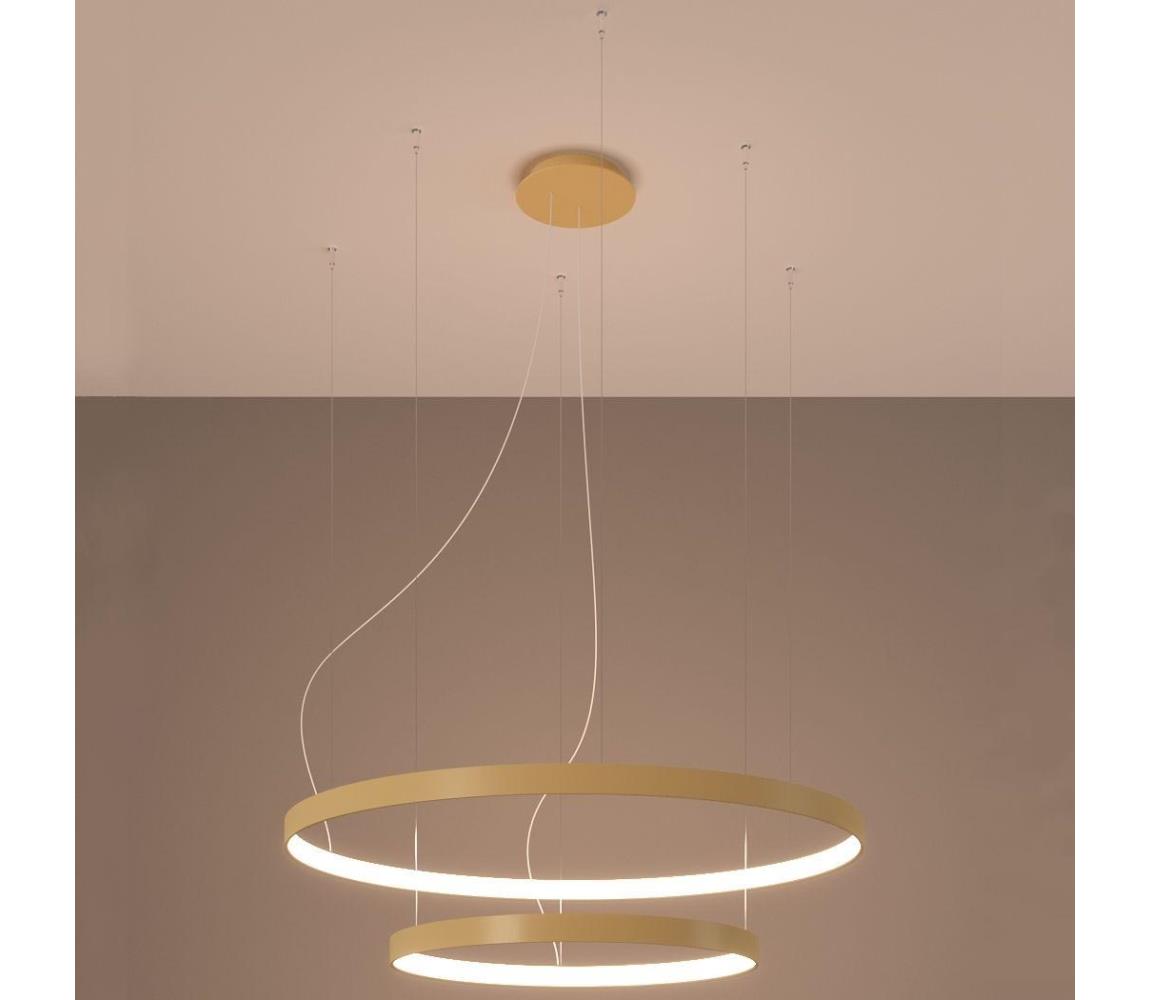 Thoro TH.214 - LED Żyrandol na lince RIO LED/80W/230V CRI90 3000K złoty