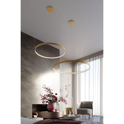 Thoro TH.216 - LED Żyrandol na lince RIO LED/30W/230V CRI 90 3000K śr. 55 cm złoty
