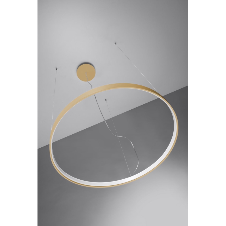 Thoro TH.216 - LED Żyrandol na lince RIO LED/30W/230V CRI 90 3000K śr. 55 cm złoty