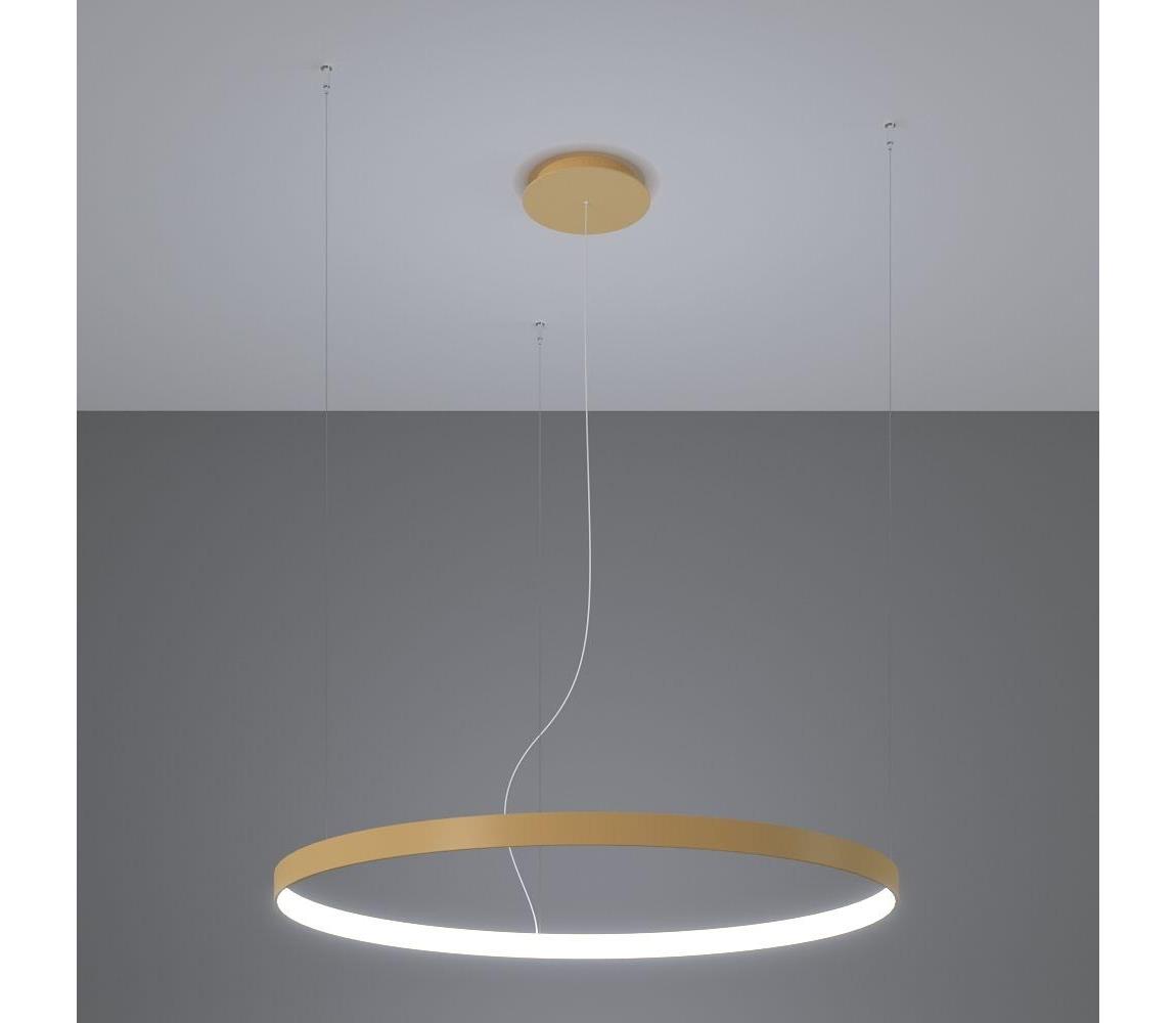 Thoro TH.217 - LED Żyrandol na lince RIO LED/30W/230V CRI95 4000K śr. 55 cm złoty