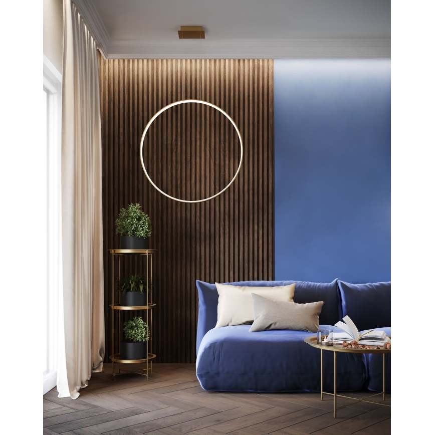 Thoro TH.220 - LED Żyrandol na lince RIO LED/30W/230V CRI 90 3000K śr. 55 cm złoty