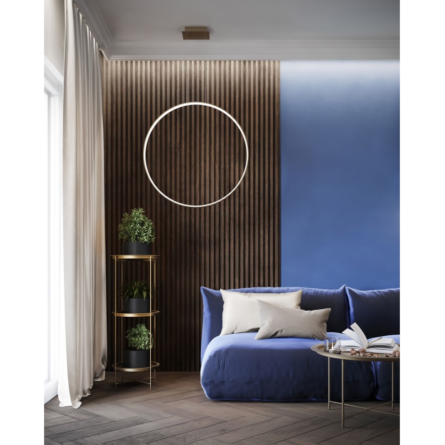 Thoro TH.221 - LED Żyrandol na lince RIO LED/30W/230V CRI 95 4000K śr. 55 cm złoty