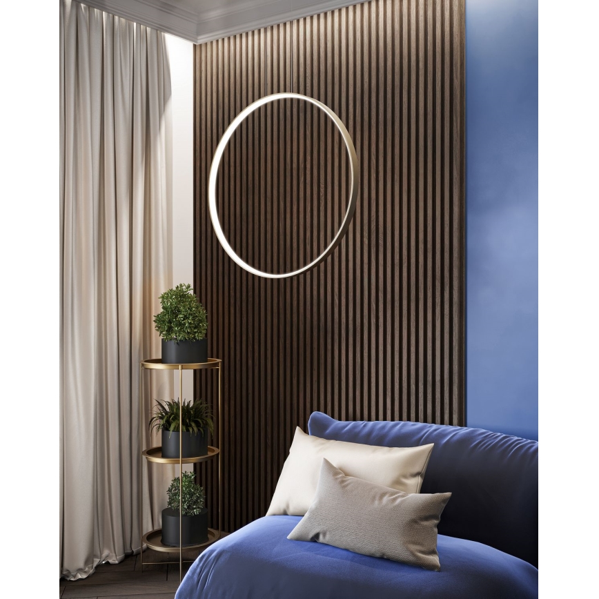 Thoro TH.221 - LED Żyrandol na lince RIO LED/30W/230V CRI 95 4000K śr. 55 cm złoty