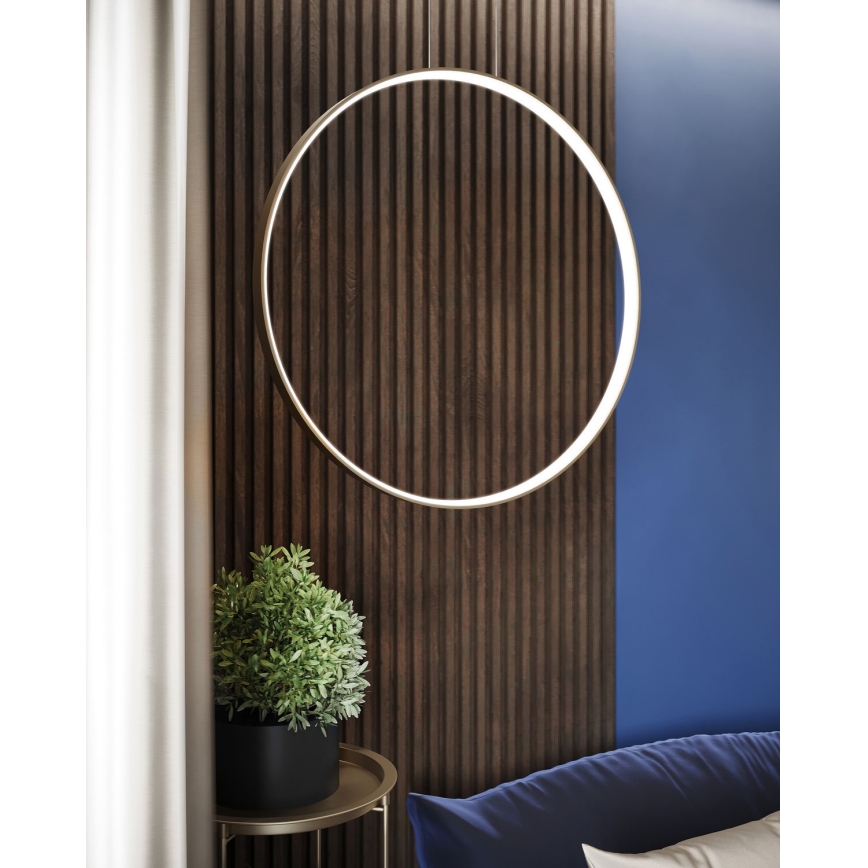 Thoro TH.221 - LED Żyrandol na lince RIO LED/30W/230V CRI 95 4000K śr. 55 cm złoty