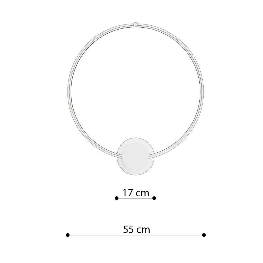 Thoro TH.222 - LED Plafon RIO LED/30W/230V CRI 90 3000K śr. 55 cm złoty