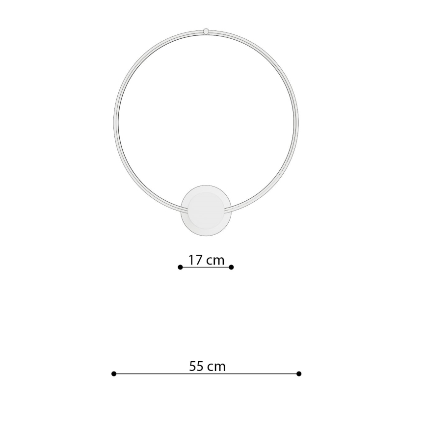 Thoro TH.223 - LED Plafon RIO LED/30W/230V CRI 95 4000K śr. 55 cm złoty