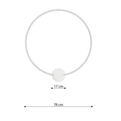 Thoro TH.224 - LED Plafon RIO LED/50W/230V CRI90 3000K śr. 78 cm złoty