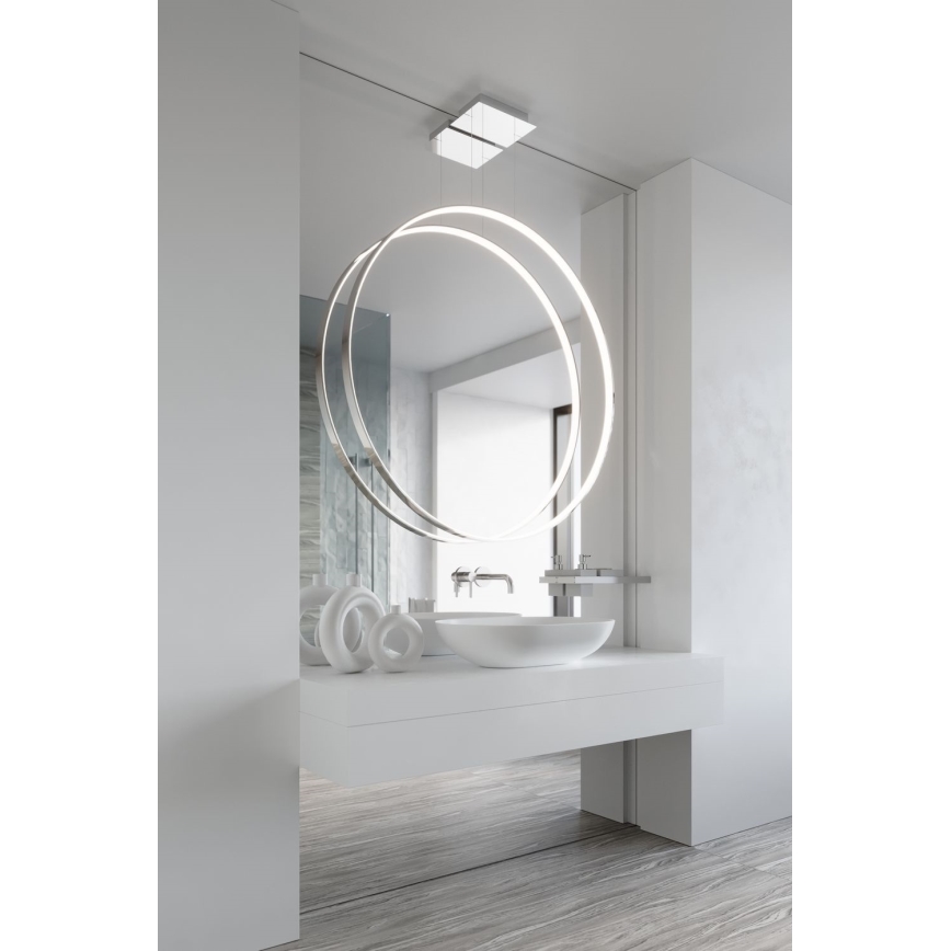 Thoro TH.249 - LED Żyrandol na lince RIO LED/50W/230V CRI 90 4000K śr. 78 cm chrom błyszczący