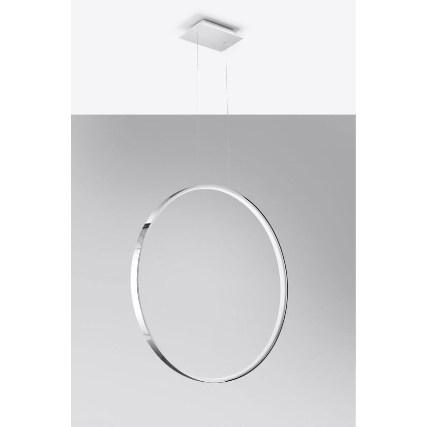 Thoro TH.249 - LED Żyrandol na lince RIO LED/50W/230V CRI 90 4000K śr. 78 cm chrom błyszczący