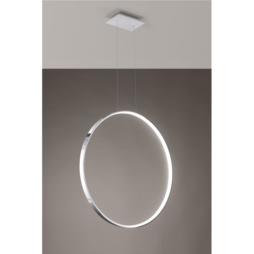 Thoro TH.249 - LED Żyrandol na lince RIO LED/50W/230V CRI 90 4000K śr. 78 cm chrom błyszczący