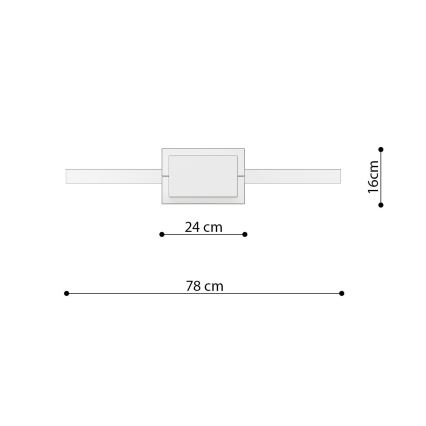 Thoro TH.249 - LED Żyrandol na lince RIO LED/50W/230V CRI 90 4000K śr. 78 cm chrom błyszczący