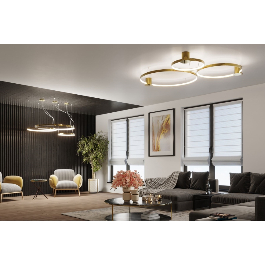 Thoro TH.252 - LED Plafon RIO LED/50W/230V CRI 90 3000K śr. 78 cm złoty