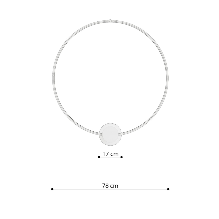 Thoro TH.252 - LED Plafon RIO LED/50W/230V CRI 90 3000K śr. 78 cm złoty