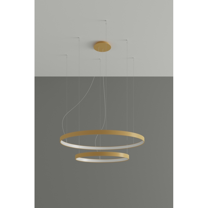 Thoro TH.268 - Lampa wisząca LED na linkach RIO LED/80W/230V CRI 95 4000K złota