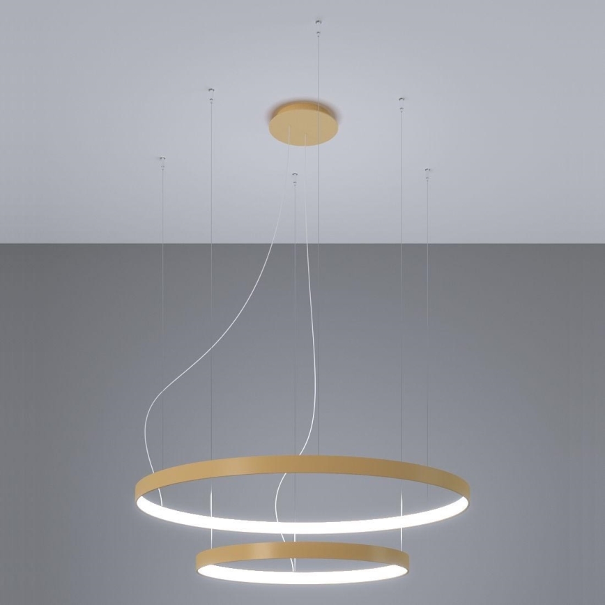 Thoro TH.268 - LED Żyrandol na lince RIO LED/80W/230V CRI 95 4000K złoty
