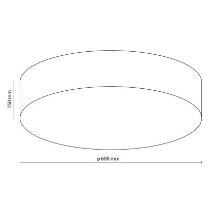 TK Lighting 1584 - Plafon RONDO 4xE27/15W/230V