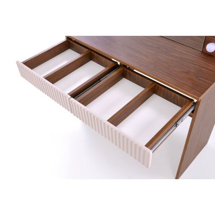 Toaletka AMORIO 94x43 cm kaszmir/dekor orzech