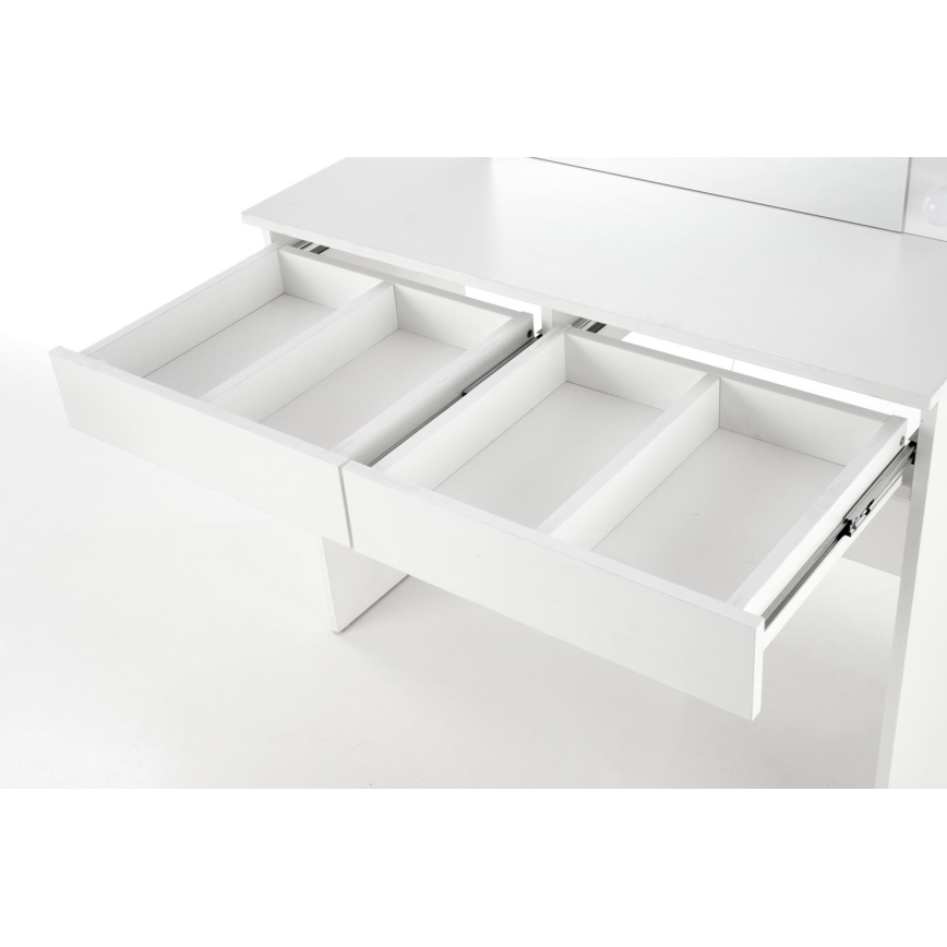 Toaletka HOLLYWOOD 140 x 94 cm z oświetleniem LED, biała