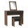 Toaletka JUNO + taboret 45x29,6 cm brązowy/czarny