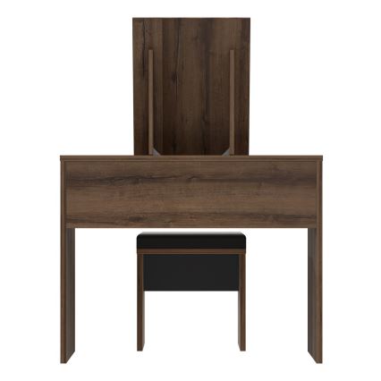 Toaletka JUNO + taboret 45x29,6 cm brązowy/czarny
