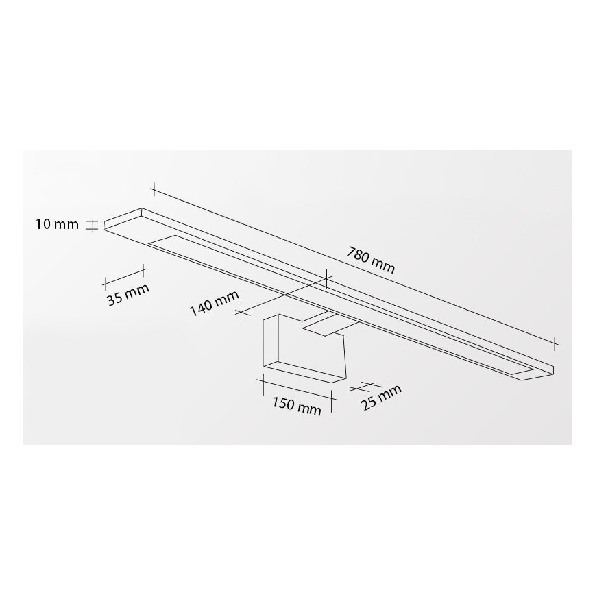 TOP LIGHT - LED Kinkiet łazienkowy COLORADO XL LED 12W/230V