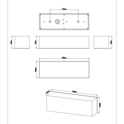 Top Light - LED Kinkiet łazienkowy BOXTER LED/12W/230V IP65 4000K