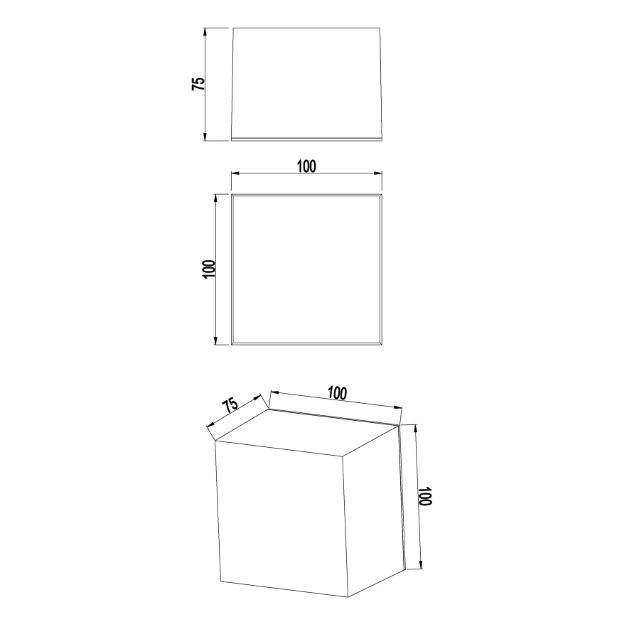 Top Light - LED Kinkiet łazienkowy BOXTER LED/5W/230V 4000K IP65